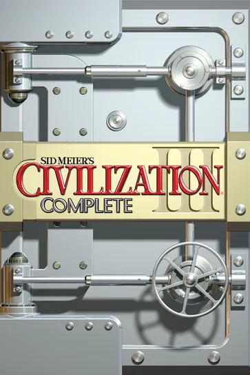 Couverture du jeu Sid Meier's Civilization III Complete sur fond de coffre-fort métallique