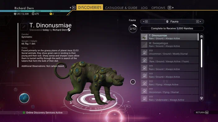 Dans le jeu No Man's Sky, l'interface de découverte présente la faune T. Dinonusmiae et indique que les joueurs peuvent obtenir 3000 nanites après avoir découvert toutes les espèces animales d'une planète.