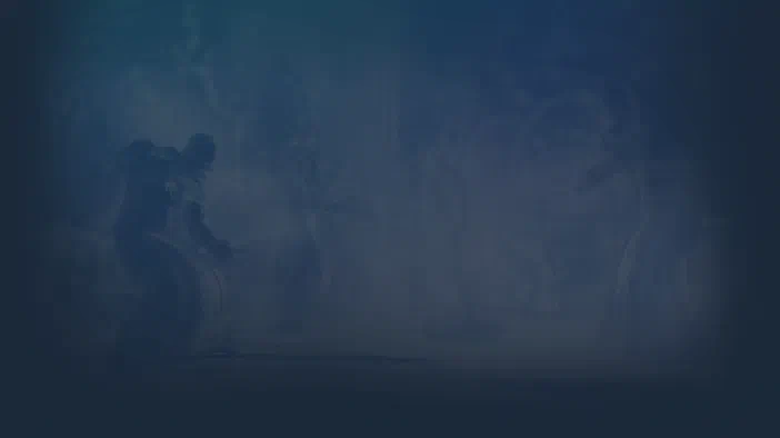 Fond d'écran du jeu vidéo Dragon Age: Origins montrant une scène sombre et brumeuse avec des silhouettes de personnages dans un environnement mystérieux.
