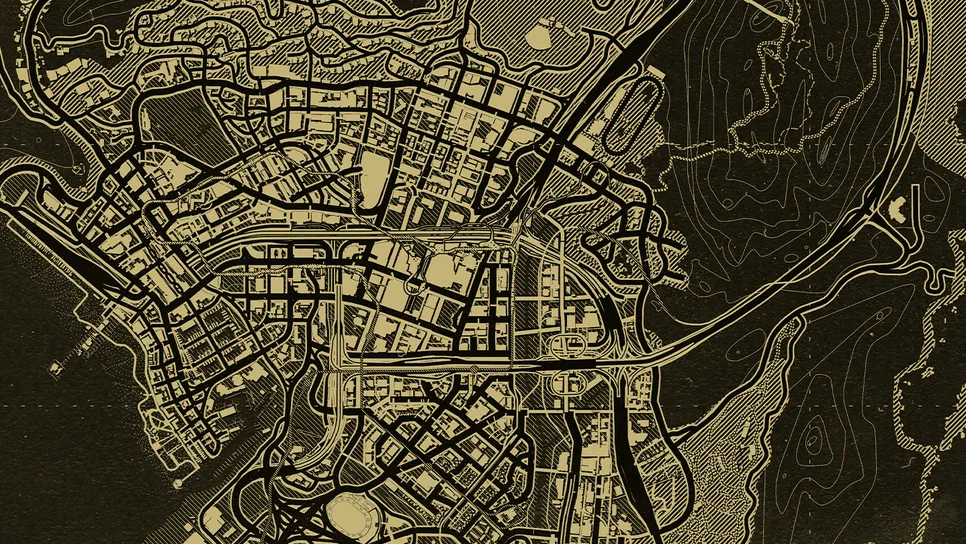 Grand Theft Auto V Enhanced Carte détaillée de la ville fictive d'Los Santos dans le jeu vidéo Grand Theft Auto V Enhanced.